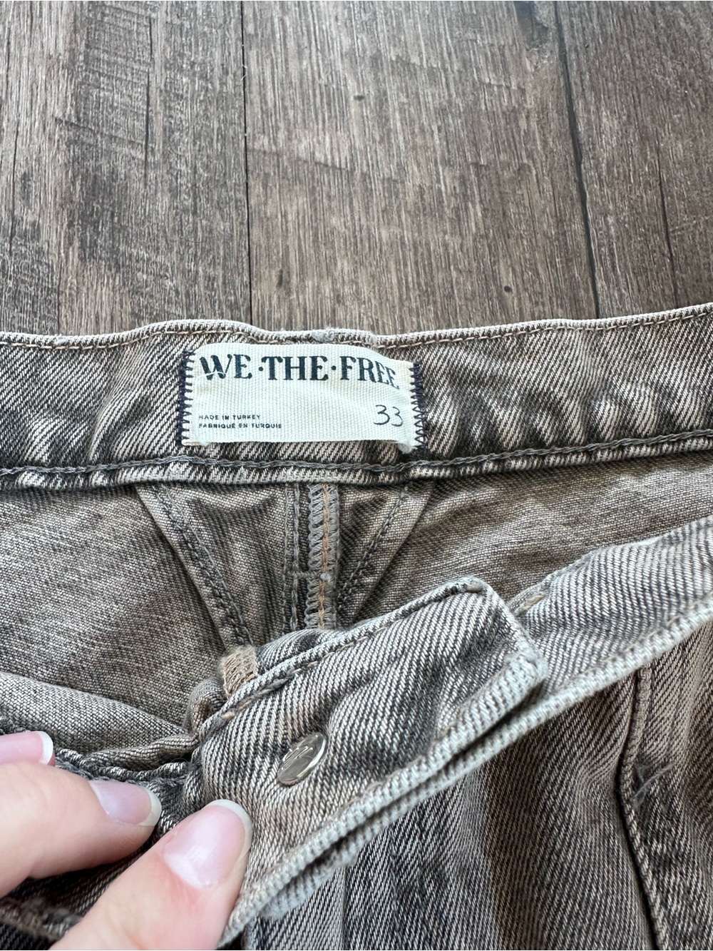 Free People Olsen Cuffed Barrel Size 33 NWT - Picture 4 of 13